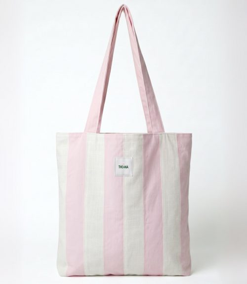 PINK SOFT SERVE - Tote rayé rose & blanc