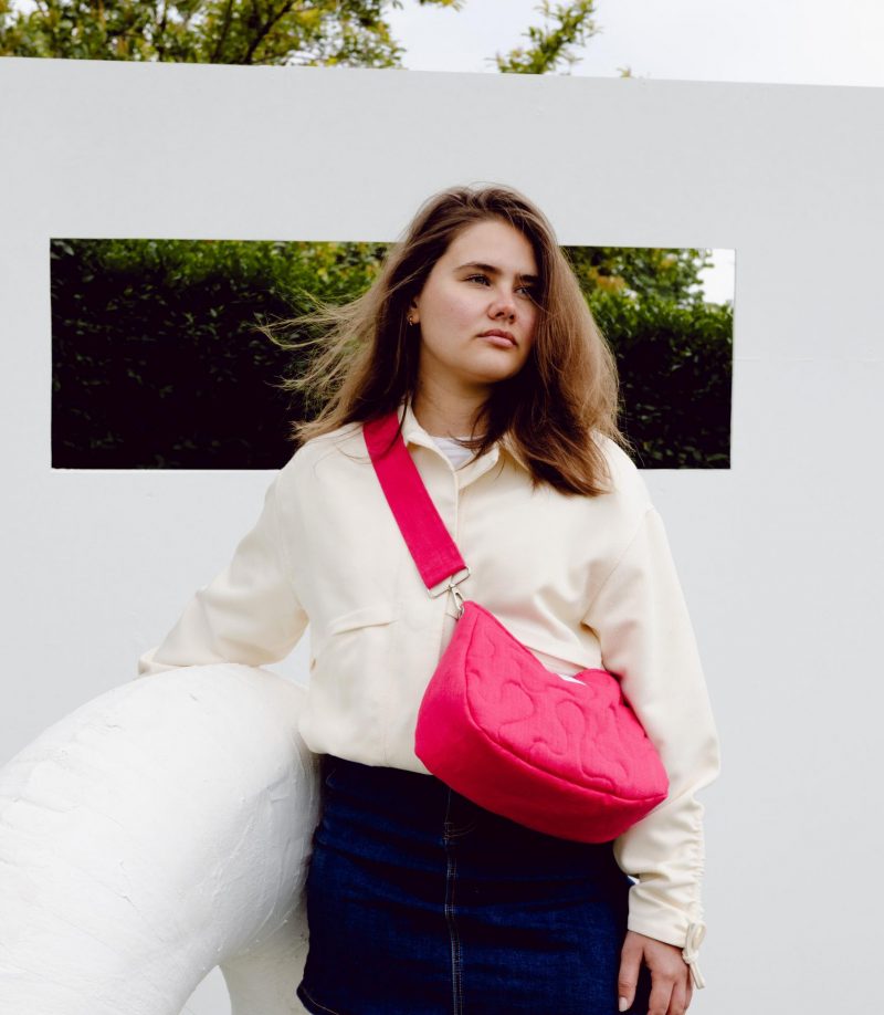 Mini sac bandoulière framboise THEANA
