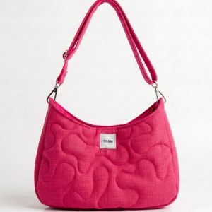 Mini sac bandoulière framboise THEANA – fabrication française