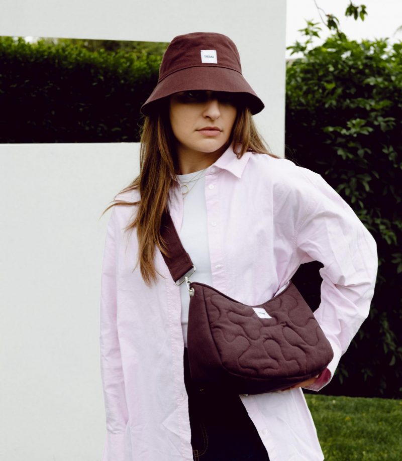Mini sac bandoulière marron THEANA