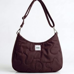 Mini sac marron en coton THEANA – fabrication française