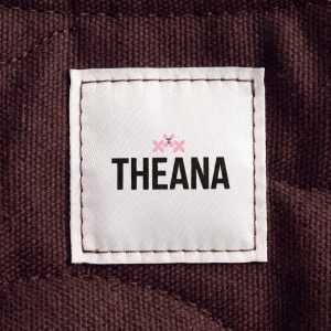 Mini sac marron 100% coton fabriqué en France imaginé par THEANA pour la collection MELT SEASON.