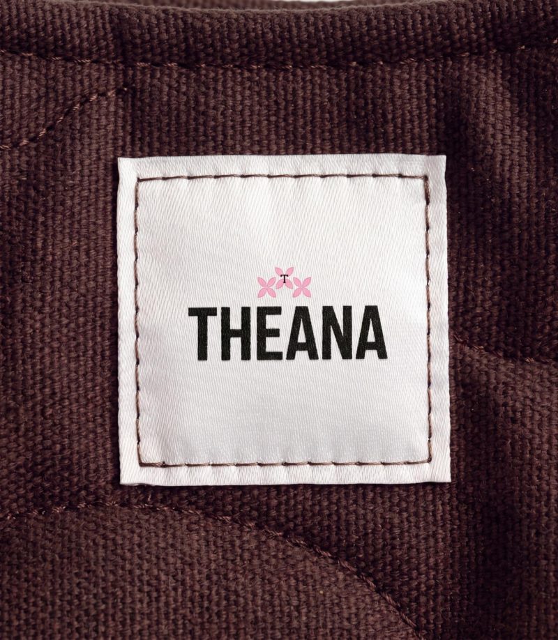 Mini sac marron 100% coton fabriqué en France imaginé par THEANA pour la collection MELT SEASON.
