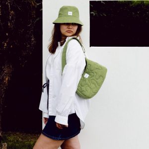 Mini sac vert porté épaule THEANA