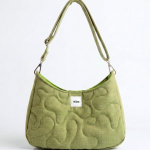 Mini sac vert en ramie et coton THEANA – fabrication française